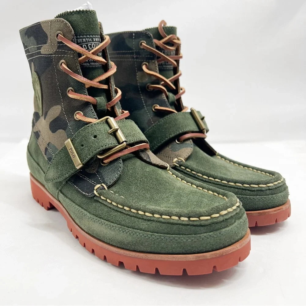 Polo Ralph Lauren Ranger Suede and Camo Canvas Boots - Picture 5 of 16